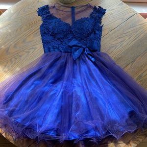 SEAN COLLECTION blue formal party dress/beautiful condition/4